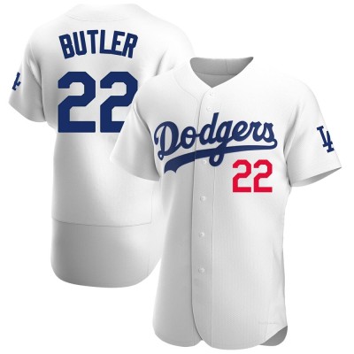 Men's Brett Butler Los Angeles Dodgers Authentic White Home Jersey
