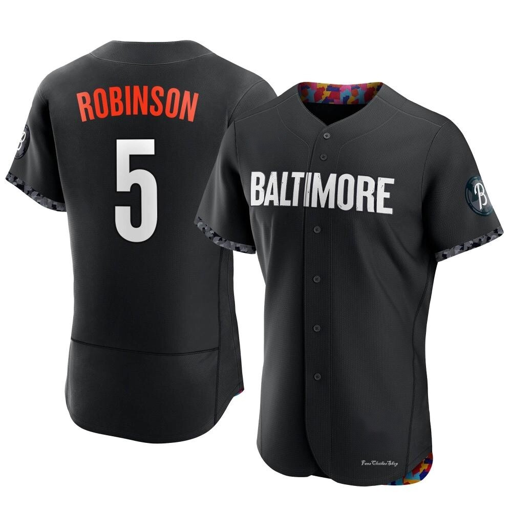 Men's Brooks Robinson Baltimore Orioles Authentic Black 2023 City Connect Jersey