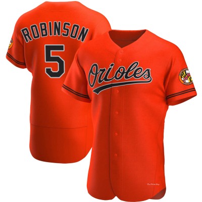 Men's Brooks Robinson Baltimore Orioles Authentic Orange Alternate Jersey