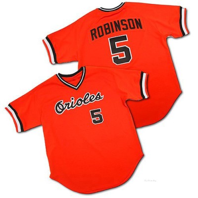 Men's Brooks Robinson Baltimore Orioles Authentic Orange Throwback Jersey
