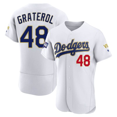 Men's Brusdar Graterol Los Angeles Dodgers Authentic White/Gold 2021 Gold Program Player Jersey