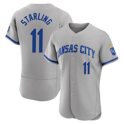 Men's Bubba Starling Kansas City Royals Authentic Gray 2022 Road Jersey