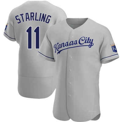Men's Bubba Starling Kansas City Royals Authentic Gray Road Jersey