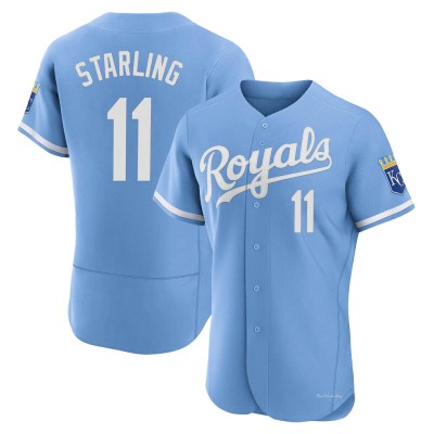 Men's Bubba Starling Kansas City Royals Authentic Light Blue 2022 Alternate Jersey
