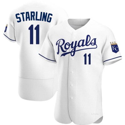 Men's Bubba Starling Kansas City Royals Authentic White Home Jersey