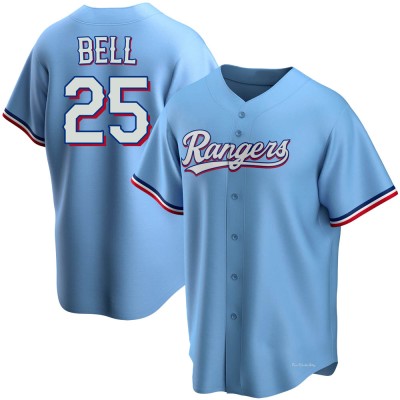 Men's Buddy Bell Texas Rangers Replica Light Blue Alternate Jersey