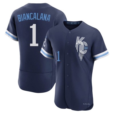 Men's Buddy Biancalana Kansas City Royals Authentic Navy 2022 City Connect Jersey
