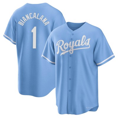 Men's Buddy Biancalana Kansas City Royals Replica Light Blue 2022 Alternate Jersey