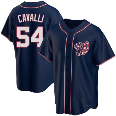 Men's Cade Cavalli Washington Nationals Replica Navy Alternate Team Jersey