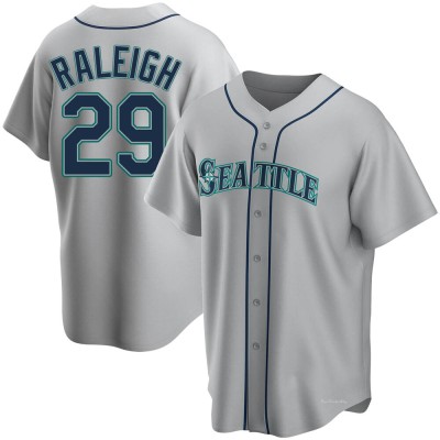 Men's Cal Raleigh Seattle Mariners Replica Gray Road Jersey