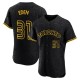 Men's Cam Eden Toronto Blue Jays Authentic Black Snake Skin City Jersey