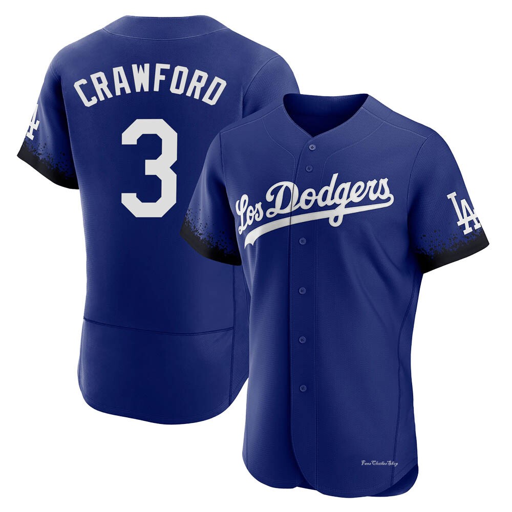 Men's Carl Crawford Los Angeles Dodgers Authentic Royal 2021 City Connect Jersey