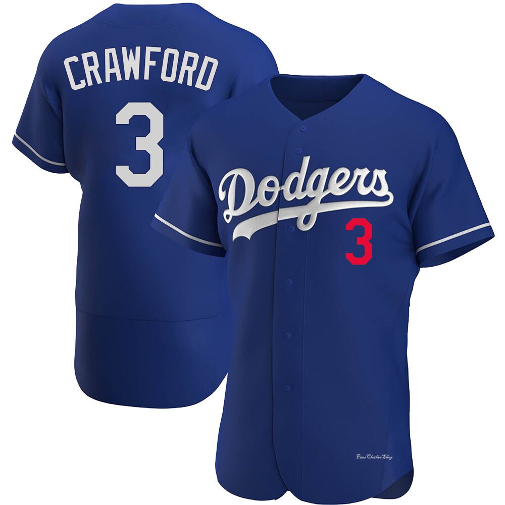 Men's Carl Crawford Los Angeles Dodgers Authentic Royal Alternate Jersey