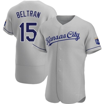 Men's Carlos Beltran Kansas City Royals Authentic Gray Road Jersey