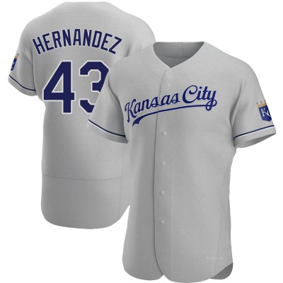 Men's Carlos Hernandez Kansas City Royals Authentic Gray Road Jersey