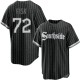 Men's Carlton Fisk Chicago White Sox Replica Black 2021 City Connect Jersey