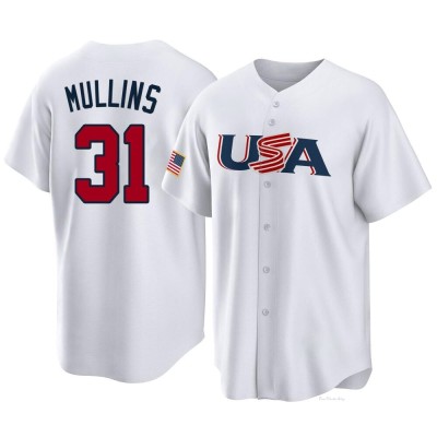 Men's Cedric Mullins Baltimore Orioles Replica White USA Baseball 2023 World Baseball Classic Jersey