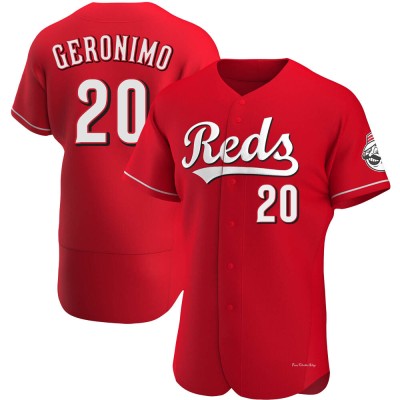 Men's Cesar Geronimo Cincinnati Reds Authentic Red Alternate Jersey