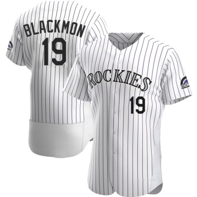 Men's Charlie Blackmon Colorado Rockies Authentic White Home Jersey