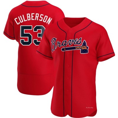 Men's Charlie Culberson Atlanta Braves Authentic Red Alternate Jersey