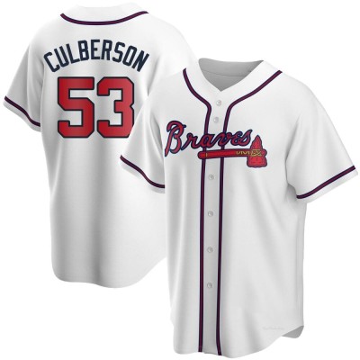 Men's Charlie Culberson Atlanta Braves Replica White Home Jersey
