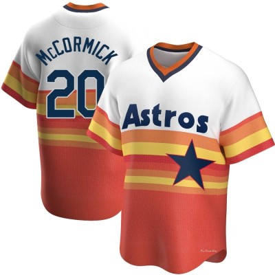 Men's Chas McCormick Houston Astros Replica White Home Cooperstown Collection Jersey