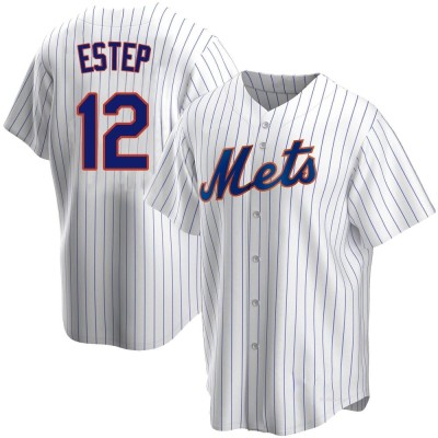 Men's Chase Estep New York Mets Replica White Home Jersey