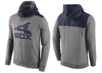 Men's Chicago White Sox Gray Cooperstown Collection Hybrid Pullover Hoodie