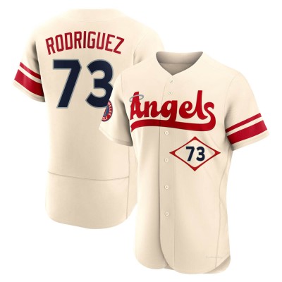 Men's Chris Rodriguez Los Angeles Angels Authentic Cream 2022 City Connect Jersey