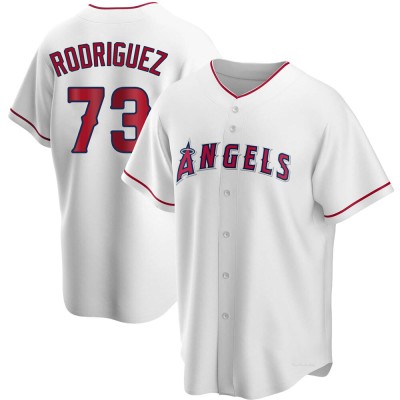 Men's Chris Rodriguez Los Angeles Angels Replica White Home Jersey