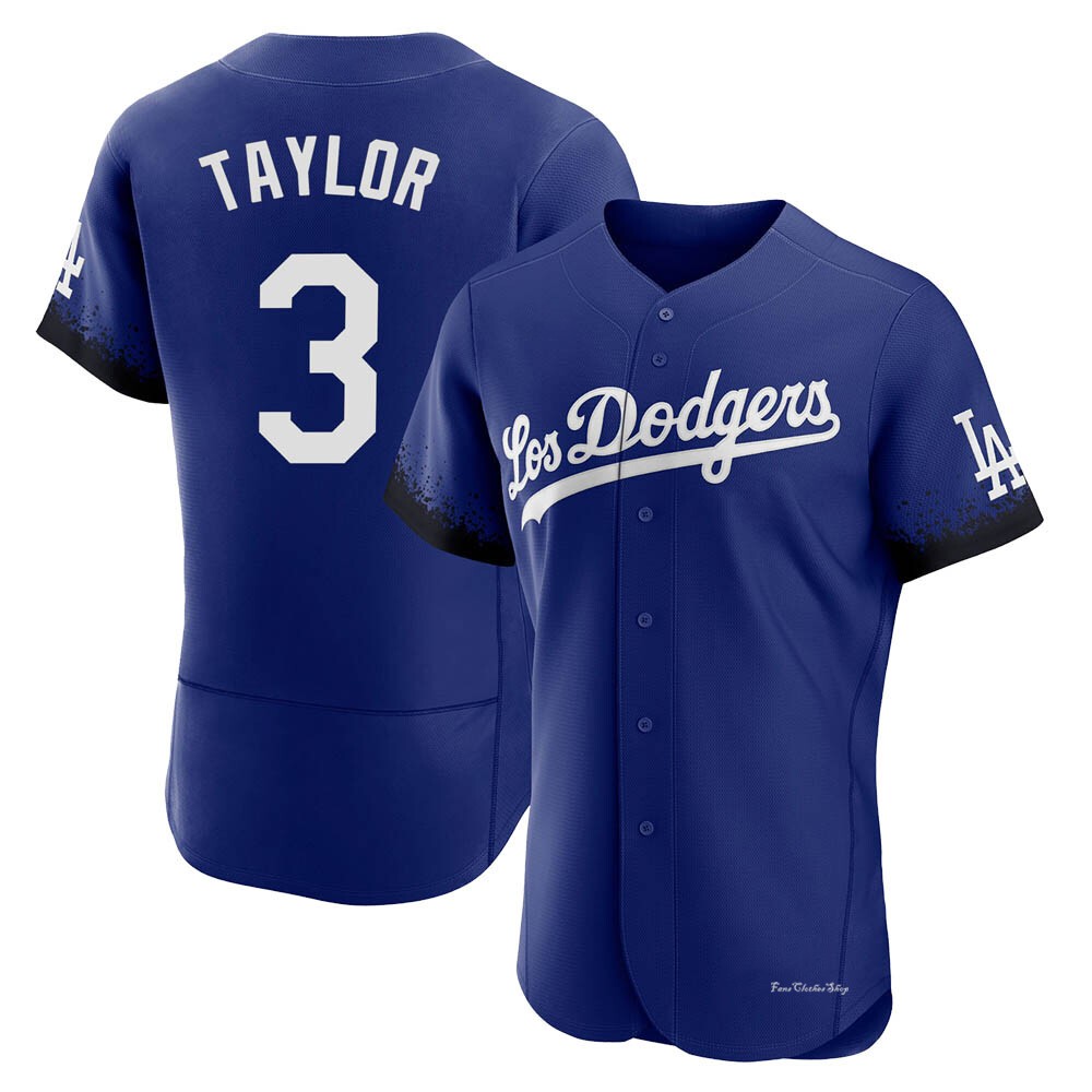 Men's Chris Taylor Los Angeles Dodgers Authentic Royal 2021 City Connect Jersey