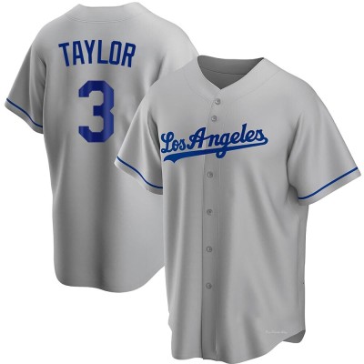 Men's Chris Taylor Los Angeles Dodgers Replica Gray Road Jersey