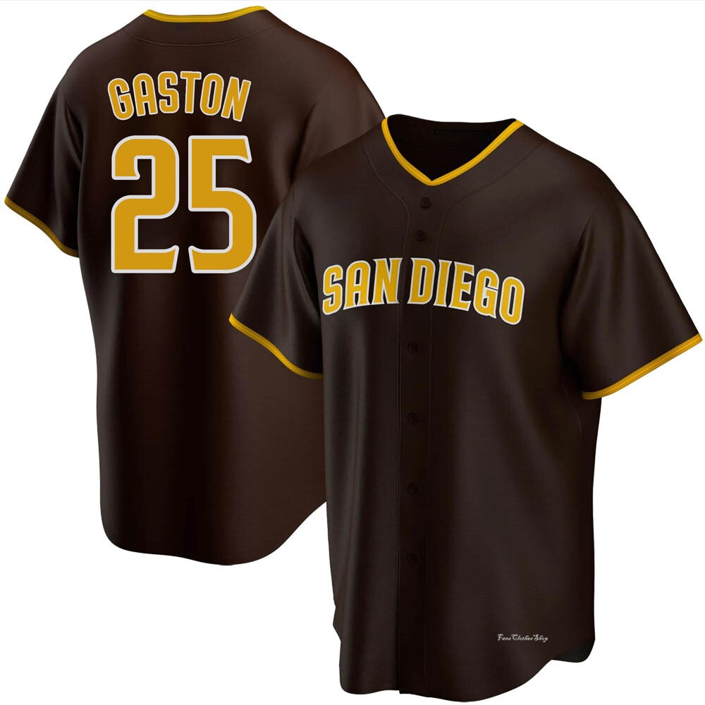 Men's Cito Gaston San Diego Padres Replica Brown Road Jersey - Fans ...