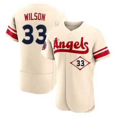 Men's C.J. Wilson Los Angeles Angels Authentic Cream 2022 City Connect Jersey