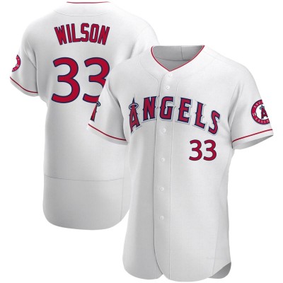 Men's C.J. Wilson Los Angeles Angels Authentic White Jersey