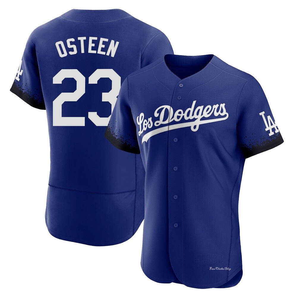 Men's Claude Osteen Los Angeles Dodgers Authentic Royal 2021 City Connect Jersey