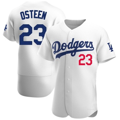 Men's Claude Osteen Los Angeles Dodgers Authentic White Home Jersey