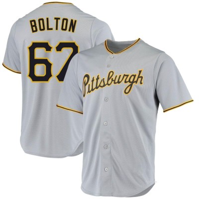 Men's Cody Bolton Pittsburgh Pirates Replica Gray Road Jersey