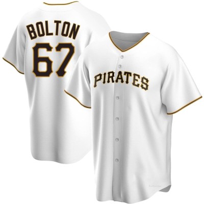 Men's Cody Bolton Pittsburgh Pirates Replica White Home Jersey