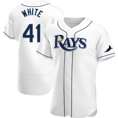 Men's Colby White Tampa Bay Rays Authentic White Home Jersey