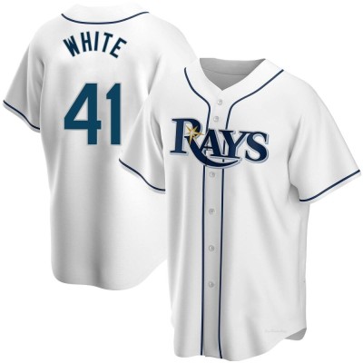 Men's Colby White Tampa Bay Rays Replica White Home Jersey