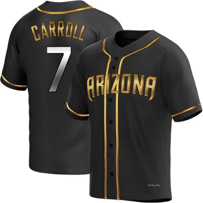 Men's Corbin Carroll Arizona Diamondbacks Replica Black Golden Alternate Jersey