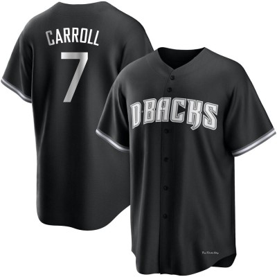 Men's Corbin Carroll Arizona Diamondbacks Replica Black/White Jersey