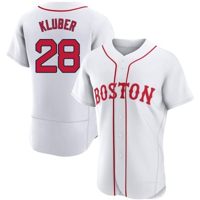 Men's Corey Kluber Boston Red Sox Authentic White 2021 Patriots' Day Jersey
