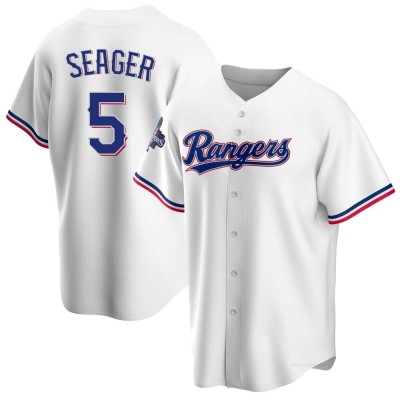 Men's Corey Seager Texas Rangers Replica White Home 2023 World Series Champions Jersey
