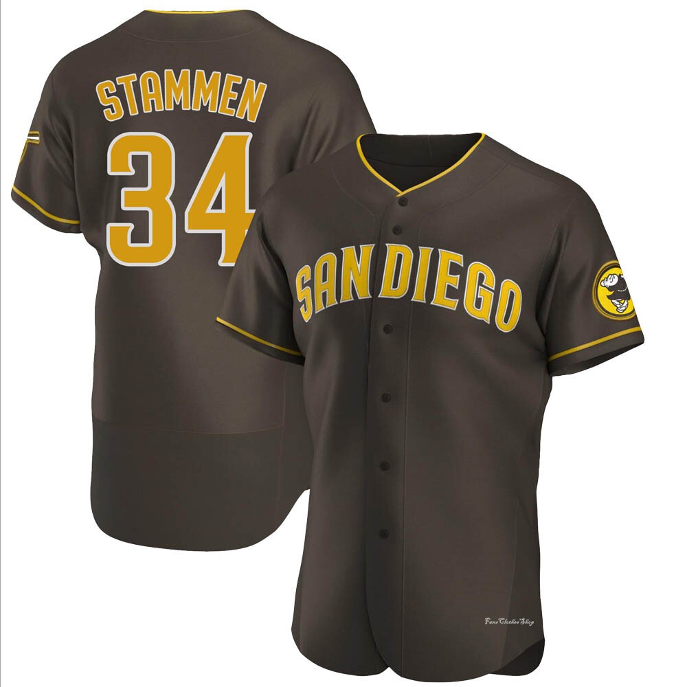 Men's Craig Stammen San Diego Padres Authentic Brown Road Jersey