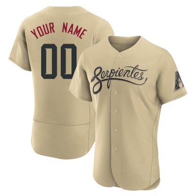 Men's Custom Arizona Diamondbacks Authentic Gold 2021 City Connect Jersey