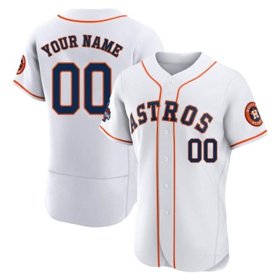 Men's Custom Houston Astros Authentic White 2022 World Series Champions Home Jersey
