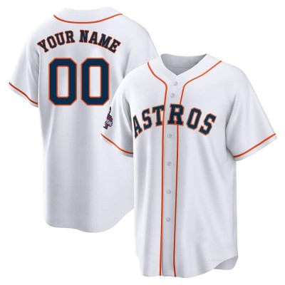 Men's Custom Houston Astros Replica White 2022 World Series Champions Home Jersey