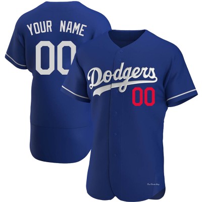 Men's Custom Los Angeles Dodgers Authentic Royal Alternate Jersey